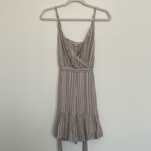 American Eagle Outfitters Pants - American Eagle Womens Skort Ruffle Romper with Stripes | M